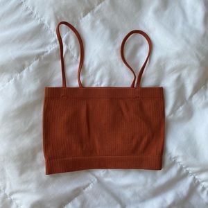 • UO • Orange Square Neck Crop Top
